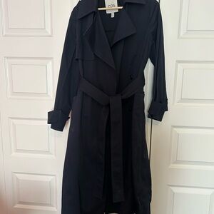 COS Navy trench coat